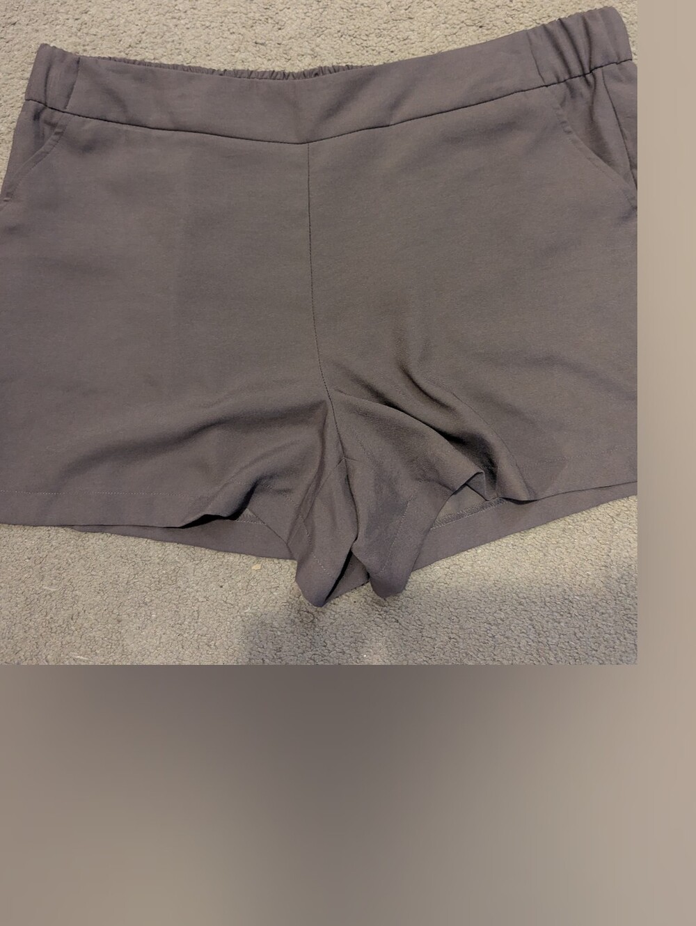 Nine West Taupe Elastic Waist Shorts